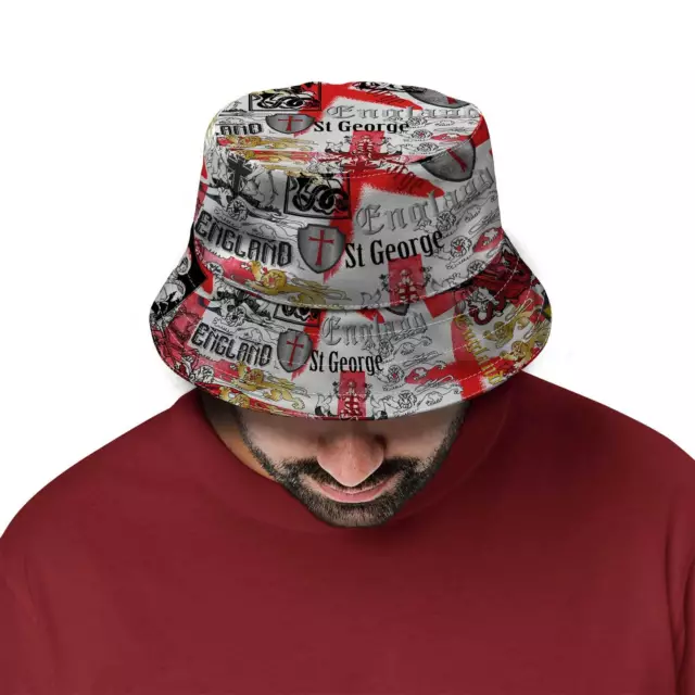 England St George - Bucket Hat Fashion Sun Cap Outdoor Hat Unisex