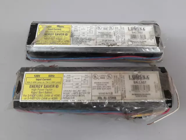 Lot of 2 - Lumina Energy Saver Rapid Start Ballast ES-240G-TP NOS
