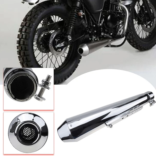 Universal Motorcycle Cafe Racer Exhaust Pipe Muffler Silencer Fit For Harley