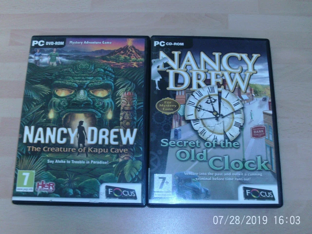 nancy drew secret of the old clock & the creature of kapu cave & treasure royal