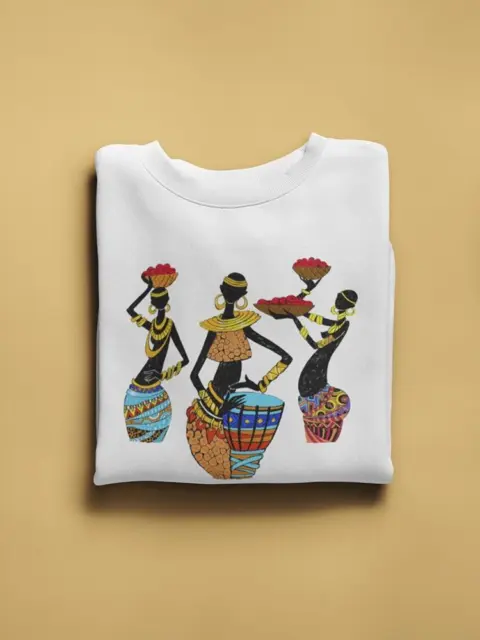 African Women Celebrating Sketch Women's Sweatshirt -Image by Shutterstock