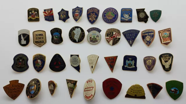 State Police Highway Patrol Pin Lot - 36 Different States