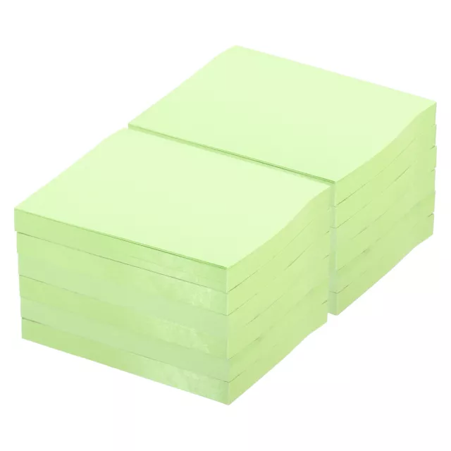 12 Pack 4"x3" Sticky Notes, Bright Color Memo Pads 100 Sheets/Pad, Green