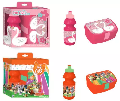 Conjunto de Niños Fiambrera + Botella Set de Regalo Pan de Caja Botella Lonchera