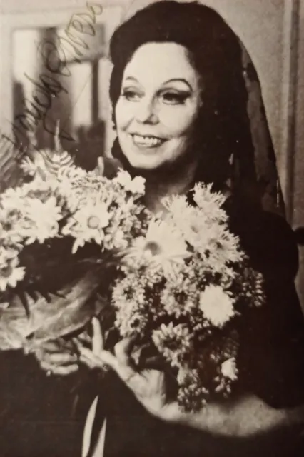Autografo su Fotografia - Magda Olivero - Soprano - Anni '60