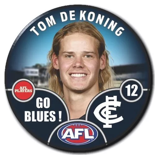 【海外Ｌサイズ】AFL カールトン・ブルーズ '24 ホームガーンジー CARLTON BLUES 2024 Tom De Koning (Home) Player Issue AFL