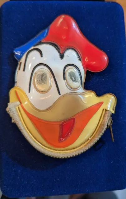 Vintage Disney Donald Duck Plastic Coin Purse