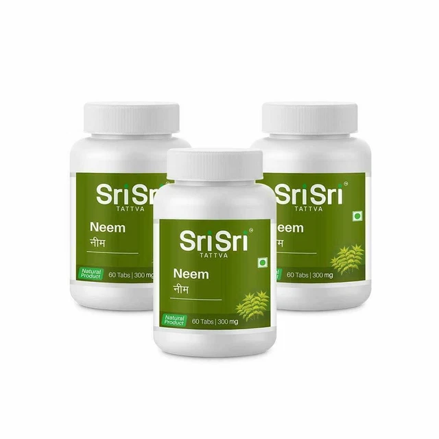 Sri Sri Tattva Neem Tablet For Skin Infection 300mg  60 Tablet (Pack of 3)
