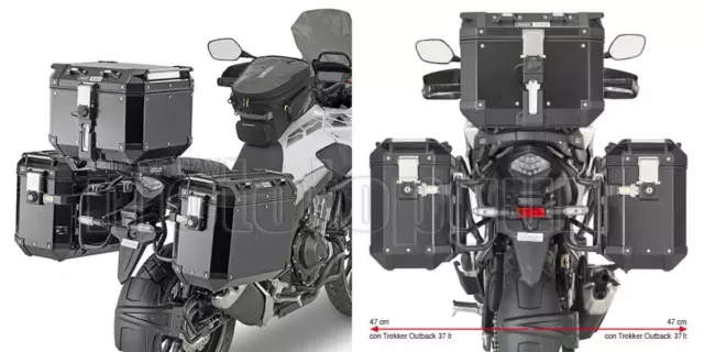 Givi Porte-Paquet + Porte-Valises Lateraux Pl-One Fit Cam Honda Cb 500 X 2016 16 2