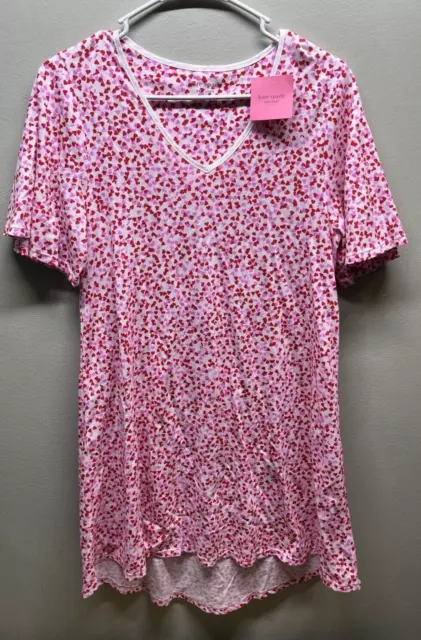 Kate Spade  pajamas nightgown womens  size XS PJ's New! sleep shirt hearts