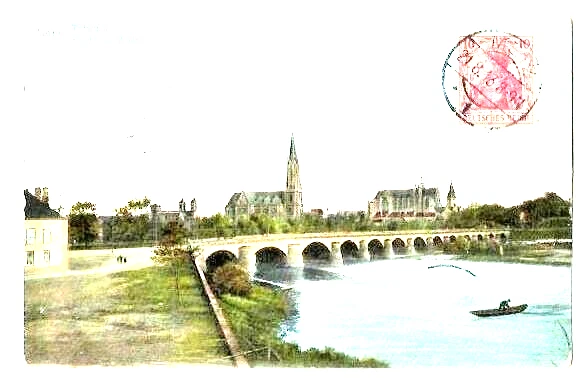 METZ - 57 - Moyen Pont Temple PROTESTANT- Pont des MORTS, - 2  vues différentes
