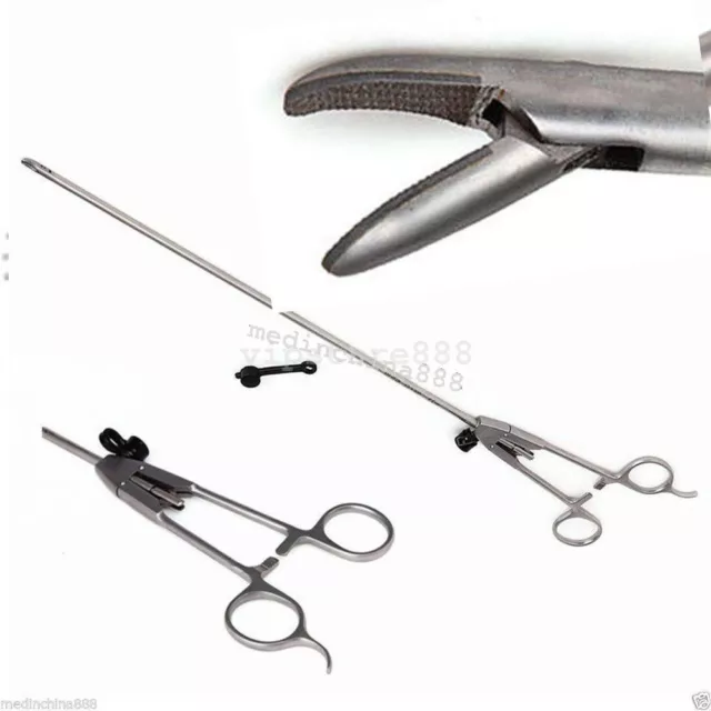 Medical Needle Holder O Type 5X330mm Laparoscopy Laparoscopic Endoscopy Curved