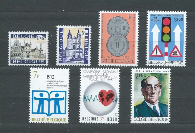 BELGIË BELGIQUE - 1971-72 YT 1614 à 1620 - TIMBRES NEUFS** MNH LUXE