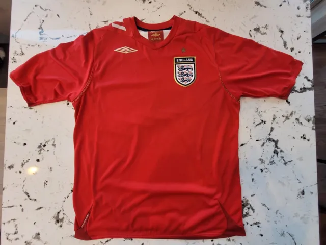 Umbro England Team 2006-2008 Football Soccer Shirt Jersey Away Umbro Large