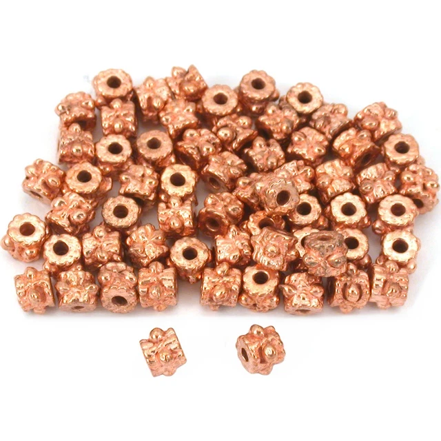Espaciador de tubos Bali enchapado en cobre 3,5 mm aprox 60