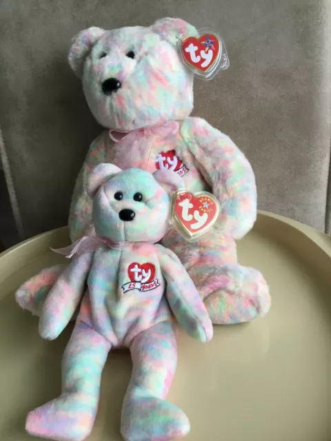 TY BEANIE & BUDDY - ""Celebrate"" 15 Jahre TY Beanie Bears - im Ruhestand - NEU MIT ETIKTP-2 Größen