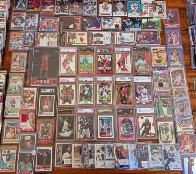 Premium 1250+ Card Nfl Nba Mlb Psa 10 Graded Auto Patch Rookie Collection Lot Rc