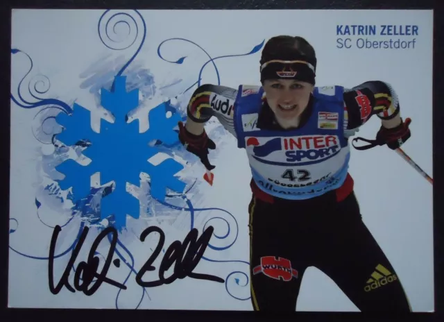 5360 Katrin Zeller SC Oberstorf Ski Langlauf Autogrammkarte signiert