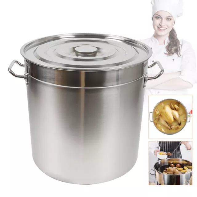 Gastronomie Kochtopf 30/50/70 Liter Suppentopf Küchentopf Mit Edelstahl Deckel