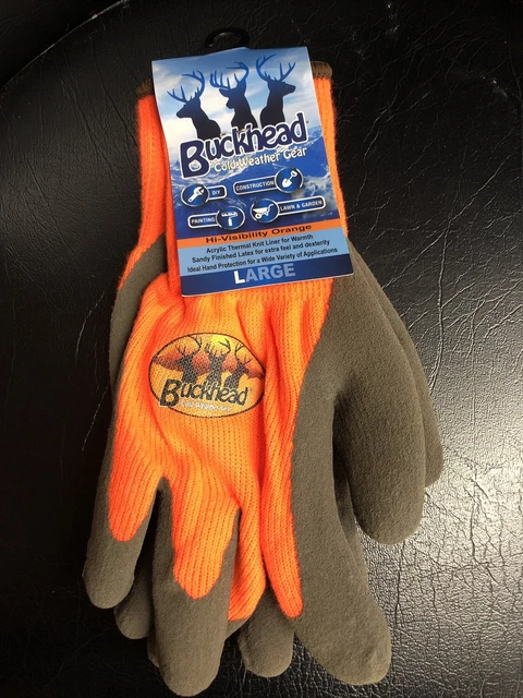 Buckhead Mechanic Orange Work Glove Large 1 Pair, new with tags