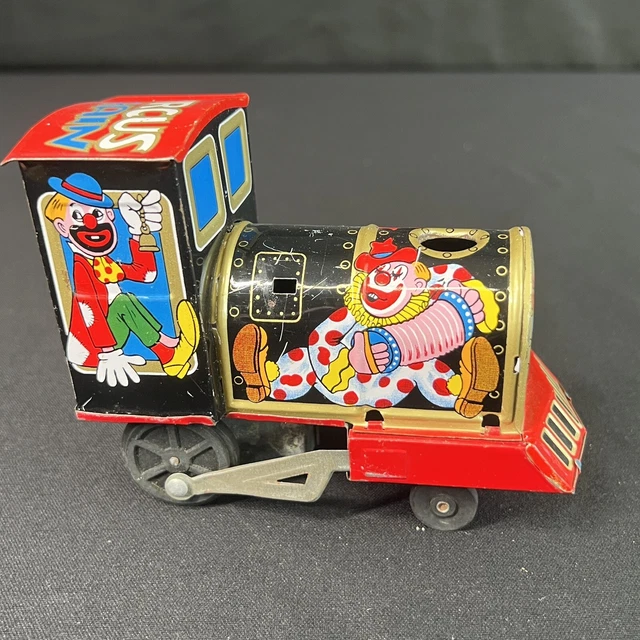 VTG 1960’S LITHO Circus Train Locomotive Tin Toy Train Modern Toys