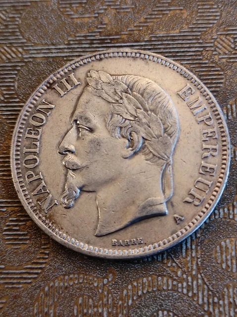 5 francs napoléon iii argent 1870 A