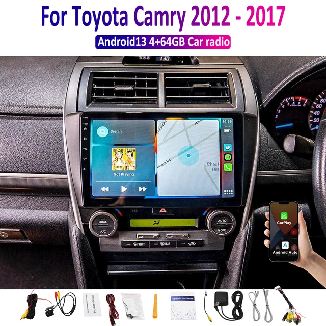 10& WIRELESS CARPLAY Android Auto head unit Car Radio For Toyota Camry ...