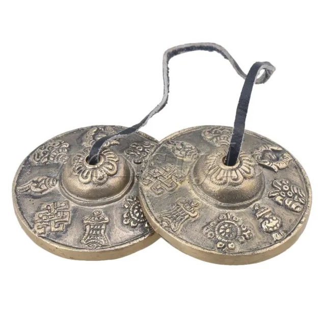 1 Set Tibetan Tingsha Cymbals Bell Vintage Gold High Quality Brass