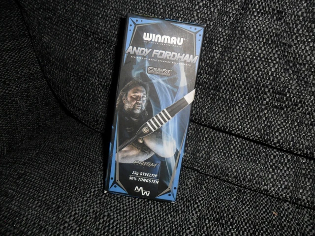 Winmau Andy Fordham Onyx, Prism, 90% Tungsten Darts in 23gram Steel tips Set NEW