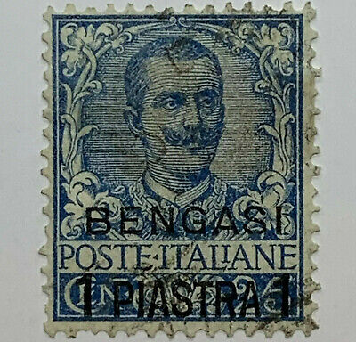 1901 Benghazi Overprint Italy Stamp #1 Canceled Italian Office In Bengasi
