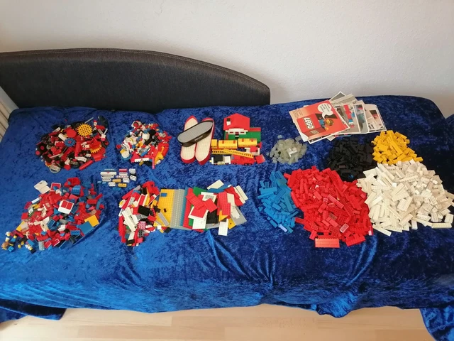 Großes Konvolut an 70er Jahre Lego Steinen - ca. 6 kg - teils bedruckt & selten