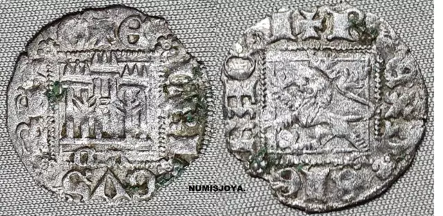 ENRIQUE II año 1368/1379. Noven Vellón Zamora. C A bajo castillo. Peso 0,70 gr.