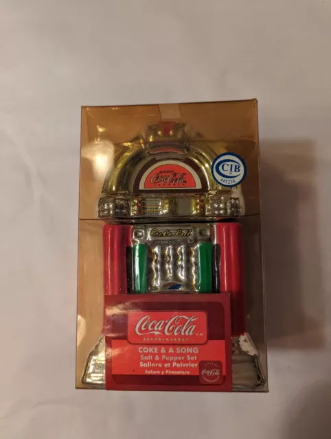 Coca Cola JUKEBOX SALT & PEPPER SHAKER Set - Coke and a Song - New In Box