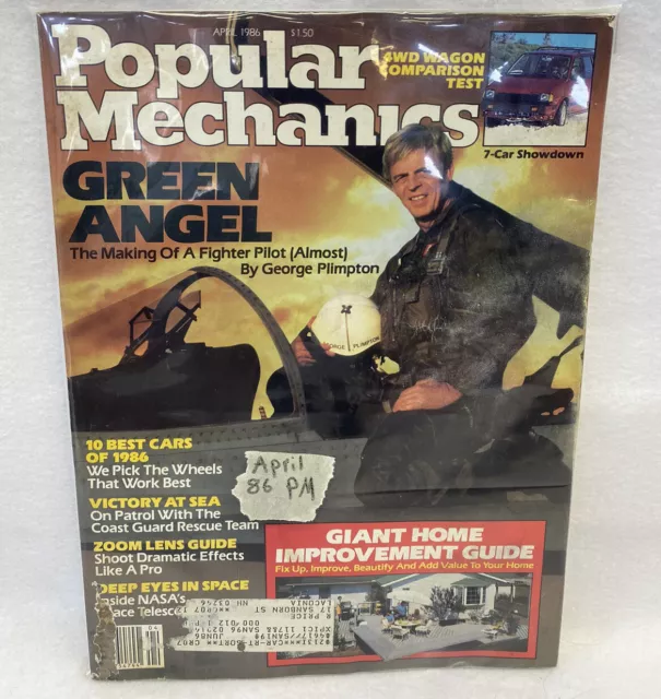 1986 Apr Popular Mechanics Magazine, Vtg - Car Tobacco Tech Alcohol Ads - Reader