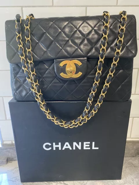 AUTHENTIC CHANEL XL Classic Chanel Handbag £1,139.00 - PicClick UK
