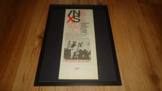 INXS greatest video hits-framed original poster sized advert