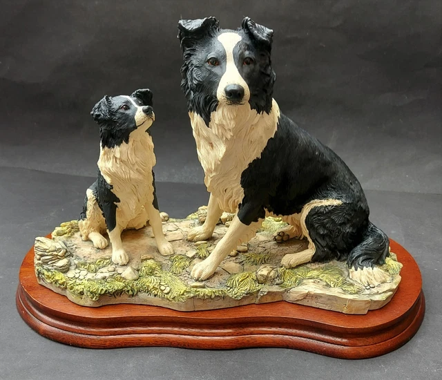 LMT ED BORDER Fine Arts The Understudy (Border Collie & Pup) Figure