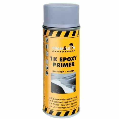 1 x 400ml 1K Grau Epoxy Primer Grundierung Spray Korrosionschutz Chamäleon