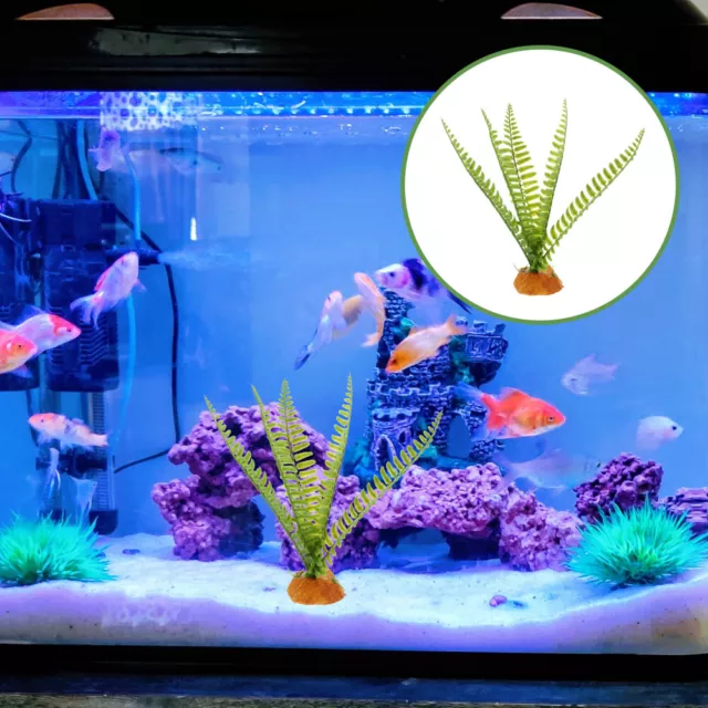 Accessoires De Tank Dragon Barbu D'aquarium Un Verre Animal Fausse Plante