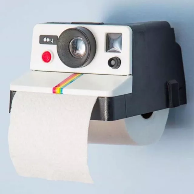 WC Tissue Box Creative Toilet Roll Camera Paper Holder Box Bathroom Retro Dec SC