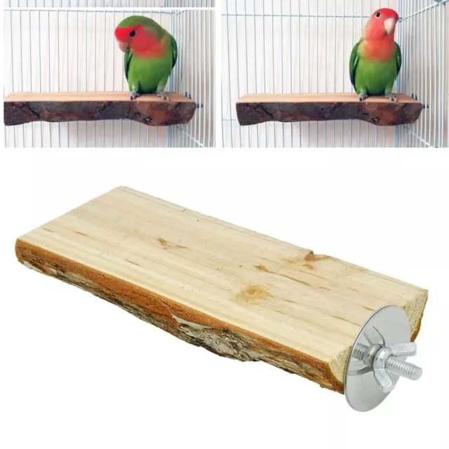 Holz Papagei Vogelkäfig Barsch Plattform Stehen Rack Pet Budgie Hängen Kauen