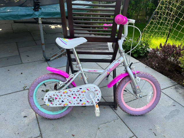 GIRLS 14 INCH bike Apollo Twinkles unicorn plus stabilisers Ages 4