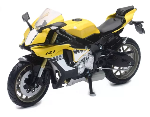 NEWRAY - Moto sportive YAMAHA YZF-R1 de couleur jaune - 1/12 - NEW57803B