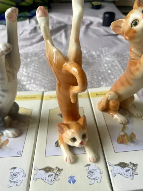 NEW Cat Figurines BUNDLE JobLot Romano Collectibles Porcelain Ornaments FREE P&P 3