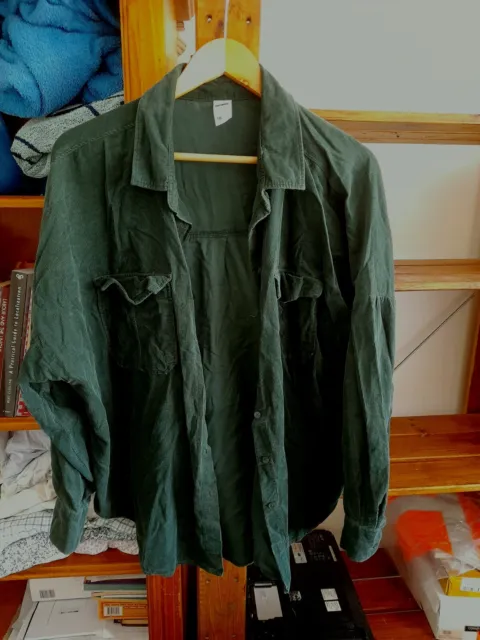 corduroy green shirt mens