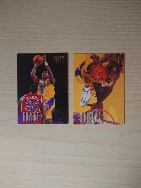 Kobe Bryant rookie card 96-97 Fleer Shaquille O'Neal 1996-1997 Lakers cards