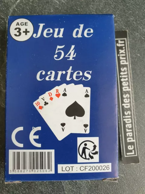 Jeu 54 cartes XL contraste inversé