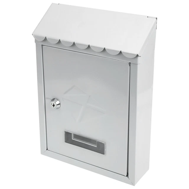 Wall Mailbox Villa Outdoor Locking Christmas Metal Decorative Mounted