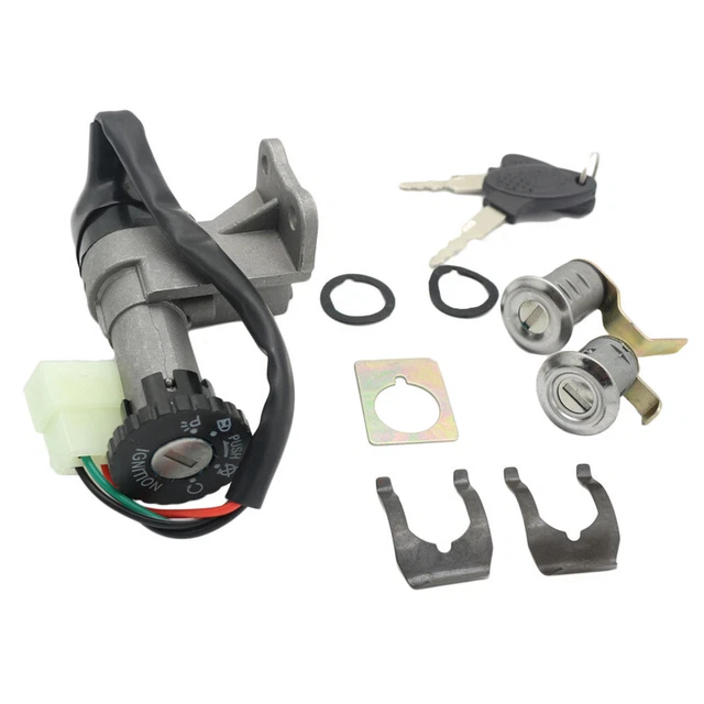 US Universal 50-150CC  Motorcycle  Fuel Gas Cap Ignition Switch Key Seat Lock