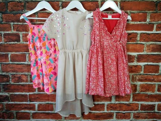 Girls Age 4-5 Yrs Bluezoo Ice Lolly Playsuit & 2X Next Pretty Dress Bundle 110Cm